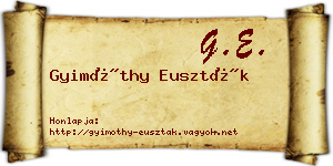 Gyimóthy Euszták névjegykártya